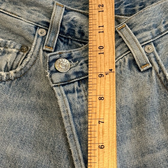 🩵 AGOLDE Criss Cross Front Upsized High Rise Light Medium Wash Jeans 22 - Picture 15 of 16